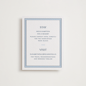 "Beaufort" - Letterpress Direction Cards in Sky Blue by Megan Davis - Front