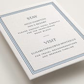 "Beaufort" - Letterpress Direction Cards in Sky Blue by Megan Davis - Detail