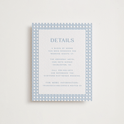 "delicate rattan" - Letterpress Direction Cards in Sky Blue by Ellen Schlegelmilch - Front