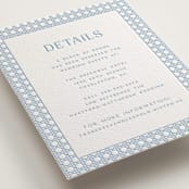 "delicate rattan" - Letterpress Direction Cards in Sky Blue by Ellen Schlegelmilch - Detail