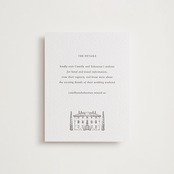 "Italian Countryside" - Letterpress Direction Cards in Warm Gray by Melinda Denison - Front