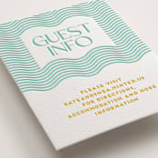 "Good Vibes" - Letterpress Direction Cards in Seafoam by Claudia Orengo - Detail
