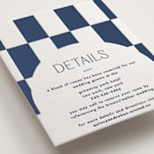 "Beech" - Letterpress Direction Cards in Navy by Blustery August - Detail