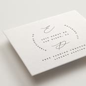 "Paradox" - Letterpress Direction Cards in Soft Black by Gwen Bedat - Detail