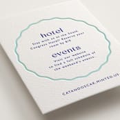 "With a Twist" - Letterpress Direction Cards in Blue Violet by Olivia Raufman - Detail
