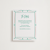 "Sketch" - Letterpress Direction Cards in Shamrock by Elly - Front