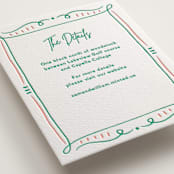 "Sketch" - Letterpress Direction Cards in Shamrock by Elly - Detail