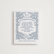 "Whimsical Woodland" - Letterpress Direction Cards in Indigo by Paper Sun Studio - Front