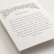 "Lovely Leaves" - Letterpress Direction Cards in Lovely Leaves by Jessie Steury - Detail