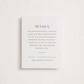 "Simple charm" - Letterpress Direction Cards in Soft Black by Stacey Meacham - Front