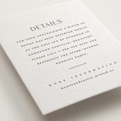 "Simple charm" - Letterpress Direction Cards in Soft Black by Stacey Meacham - Detail