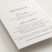 "modern classic" - Letterpress Direction Cards in Soft Black by Tamara Hilje - Detail