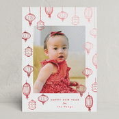 "Sketched Lanterns" - Lunar New Year Cards in Peace by Tamara Hilje - Front