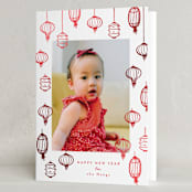 "Sketched Lanterns" - Lunar New Year Cards in Peace by Tamara Hilje - Folded Card