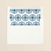 "Ornamental" - Slip-In Envelope Liners in Sapphire by Paperview Designs - Liner in envelope