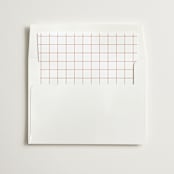 "Modern Ticket" - Slip-In Envelope Liners in Rust by Alethea and Ruth - Liner in white envelope