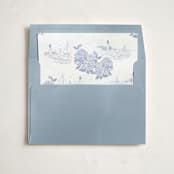 "Coastal Toile" - Slip-In Envelope Liners in Periwinkle by Jenna Holcomb - Liner in envelope