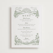 "On The Horizon" - Letterpress Menus in Mint by Paper Sun Studio - Front