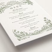 "On The Horizon" - Letterpress Menus in Mint by Paper Sun Studio - Detail