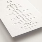 "Hepburn" - Letterpress Menus in Moss by Megan Davis - Detail