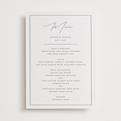 "Wax Seal Monogram" - Letterpress Menus in Ash by Carolyn MacLaren - Front