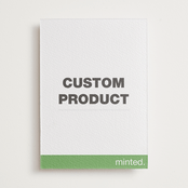 "Portrait" - Letterpress Menus in Pear | Soft Black | Blind Deboss by Minted - Front