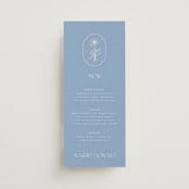 "Flora Arch" - Menus in Cerulean by Baumbirdy - Front