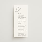 "Scripted Elegance" - Menus in Linen by Ana de Sousa - Front