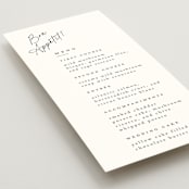 "Scripted Elegance" - Menus in Linen by Ana de Sousa - Detail