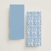 "Porcelain Floral" - Menus in Porcelain by Elly - Back of Card Options