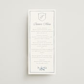 "Wildflower Corners" - Menus in Bluebell by Everett Paper Goods - Front
