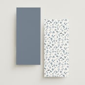 "Wildflower Corners" - Menus in Bluebell by Everett Paper Goods - Back of Card Options