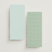 "Tropical Crest" - Menus in Papaya by Susan Moyal - Back of Card Options