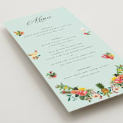 "Tropical Crest" - Menus in Papaya by Susan Moyal - Detail