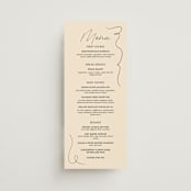 "French Whimsy Script" - Menus in Champagne by Wallace Design Co. - Front