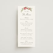 "Villa" - Menus in Azalea by Everett Paper Goods - Front
