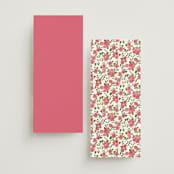 "Villa" - Menus in Azalea by Everett Paper Goods - Back of Card Options