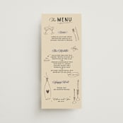"Modern Fairy Tale" - Menus in Linen by Helena Vitto - Front