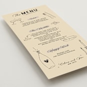 "Modern Fairy Tale" - Menus in Linen by Helena Vitto - Detail