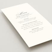 "From This Moment On" - Menus in Classique by Design Lotus - Detail