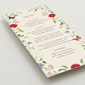 "Wild meadow" - Menus in Elder Flower by Sarah Knight - Detail