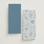 "Empire" - Menus in Dusty Blue by Jennifer Postorino - Back of Card Options