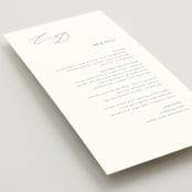 "graceful" - Menus in Dusty Blue by Jennifer Postorino - Detail