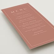 "Warm affection" - Menus in Dusty Rose by Stacey Meacham - Detail