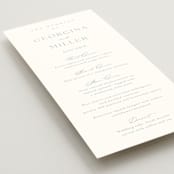 "Modern Air" - Menus in Dusty Blue by Stacey Meacham - Detail