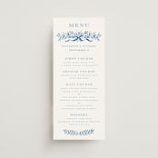 "Royal" - Menus in Cobalt by Petra Kern - Front