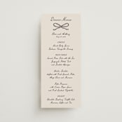 "Black Bow" - Menus in Onyx by Hooray Creative - Front