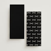 "Black Bow" - Menus in Onyx by Hooray Creative - Back of Card Options