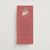 "Ruban en Fleur" - Menus in Rose by Itsy Belle Studio - Front