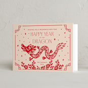 "Lunar Year Dragon" - Lunar New Year Cards in Peace by Vivian Yiwing - Folded Card